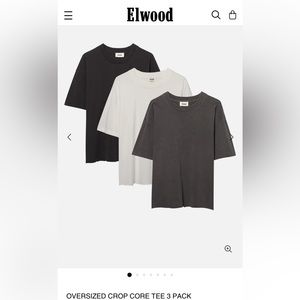 ELWOOD vintage core crop 3 pack MENS XS NEW